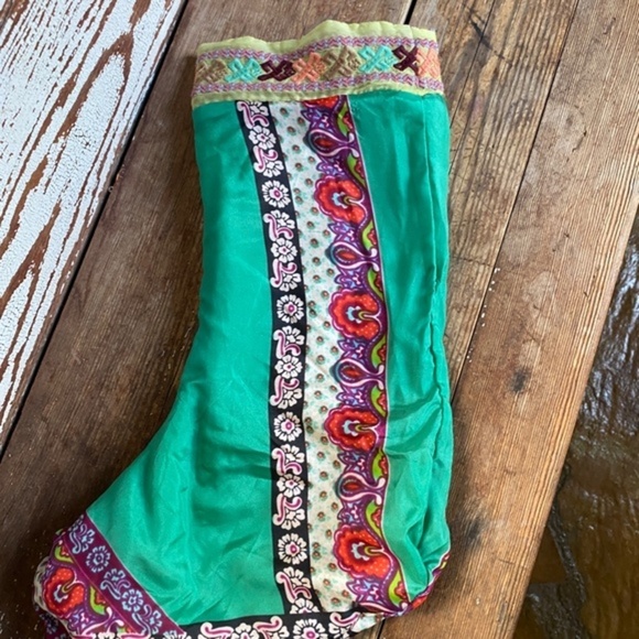 Johnny Was  Reversible Christmas Stocking - Picture 5 of 9